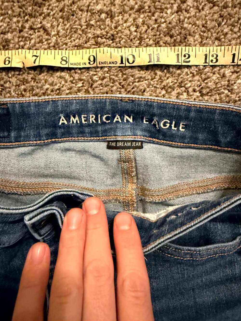 American Eagle Hi Rise Jegging Jeans Womens 2 Regular Ripped Blue - Picture 3 of 6